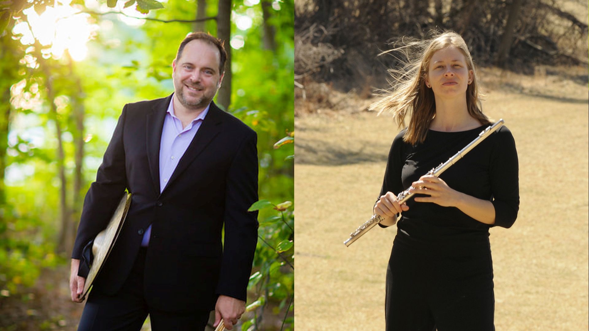 Percussionist John Kilkenny and flutist Carrie Rose will perform “Nature Sounds” at the Nov. 16 Origins Series concert.